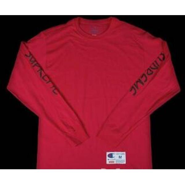 爽やかな印象を与えるsupreme レプリカ チャンピオン    ファッションを追求するロングスリーブTシャツ	レッド.