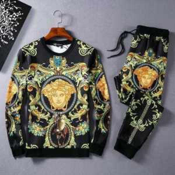 2026秋冬 入手困難！ヴェルサーチ VERSACE プルオーバーパーカー 上下セット迷彩総柄