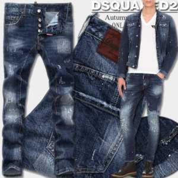 秋冬売れ筋！ ディースクエアード DSQUARED2ダメージデニム ヒゲと掴み加工