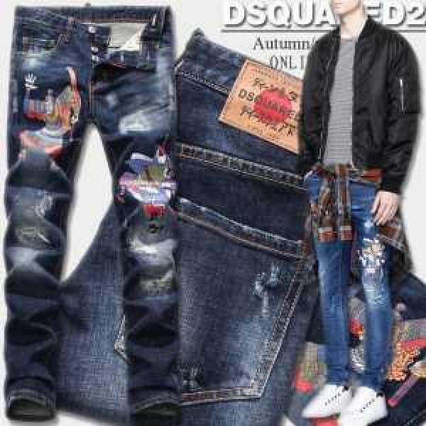 人気激売れ美品　ディースクエアード  DSQUARED2 ジーンズ 刺繍加工
