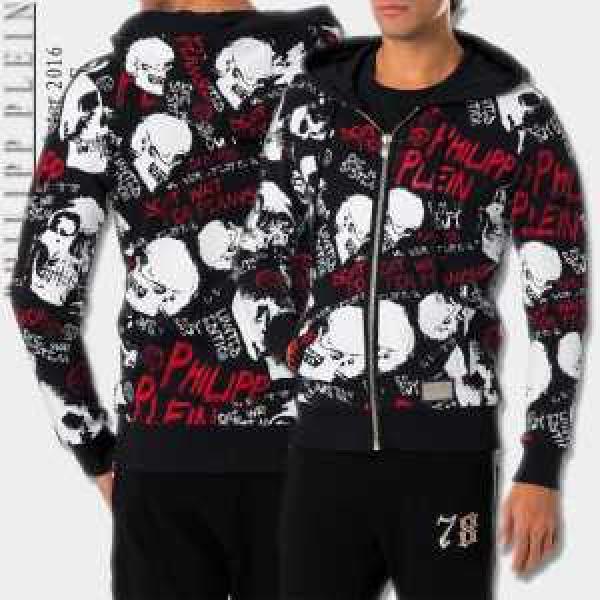 魅力的 2026秋冬 フィリッププレインPHILIPP PLEIN  プルオーバーパーカー