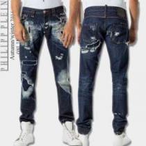 2025 ファション性の高い  フィリッププレインPHILIPP PLEIN ダメージデニム