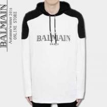 抜群の雰囲気が作れる バルマン BALMAIN プルオーバーパーカー 4色可選