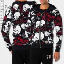 魅力的 2026秋冬 フィリッププレインPHILIPP PLEIN  プルオーバーパーカー