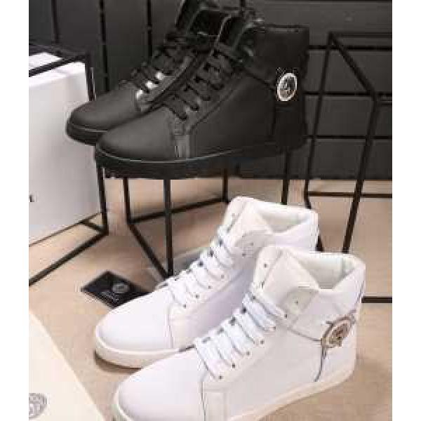 目玉商品 2026秋冬 ヴェルサーチ VERSACE ハイトップシューズ 2色可選