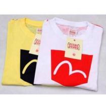快適な着心地を保つEVISU エヴィス　伸縮性のある半袖 Tシャツ 2色可選.