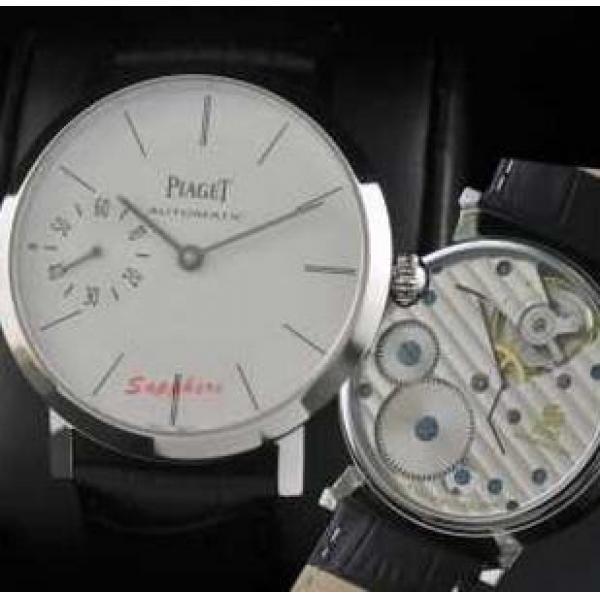 シンプルな機能美のPIAGET ピアジェ　風防性のある手巻き 機械式メンズ腕時計..185.