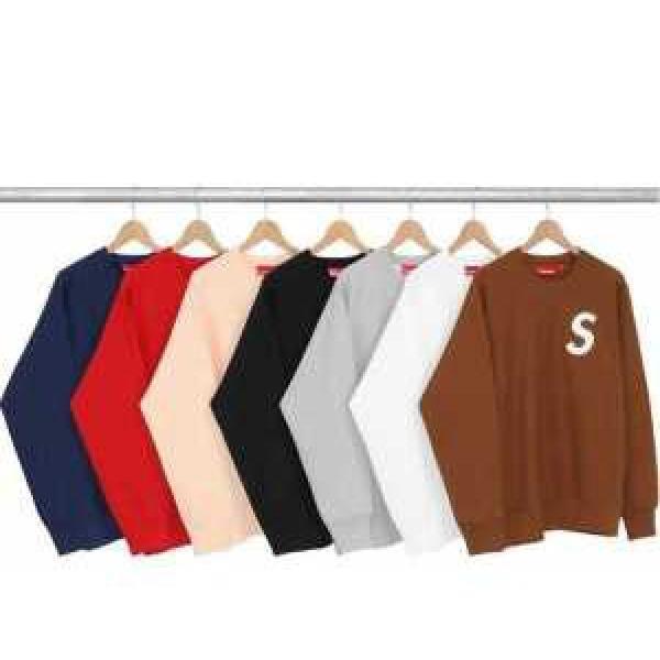 極上の着心地 FW16 S 刺绣Logo Crewneck SUPREME プルオーバーパーカー 3色可選
