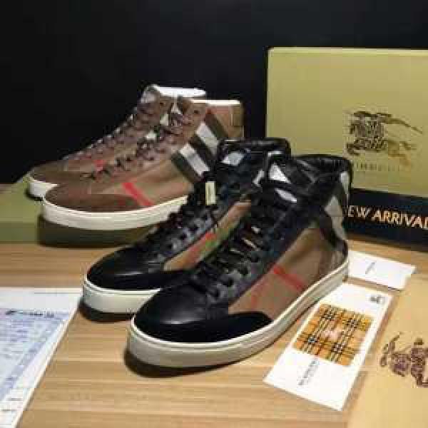 2026秋冬 魅力的  バーバリーBURBERRY ハイトップシューズ 2色可選