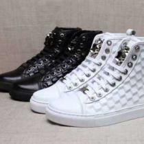2026秋冬 フィリッププレインPHILIPP PLEIN  最安値！ ハイトップシューズ 2色可選