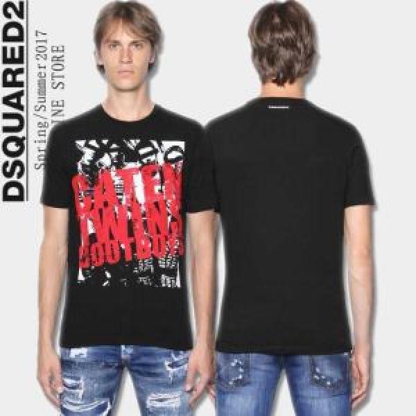 大人な雰囲気のディースクエアード DSQUARED2 大人っぽさを演出する半袖Tシャツ 2色可選