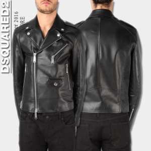 ファッション 人気 ディースクエアード DSQUARED2 素敵な革ジャケット