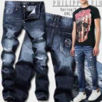 人気商品 2025春夏 フィリッププレイン PHILIPP PLEIN ダメージデニム