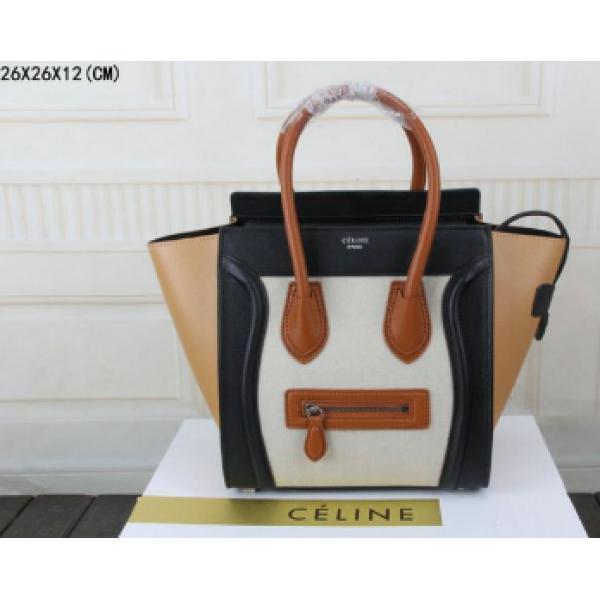 超人気タレント愛用　2026　CELINE セリーヌ　ハンドバッグ　レザー　大容量..352.