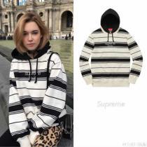 個性派でユニセックス　シュプリーム　SUPREME　ボーダー　ペアパーカー　激安通販.