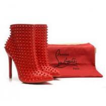 評判が高いChristian Louboutinクリスチャンルブタン スタッズ レッドソール ブーツ ヒール高さ12CM.