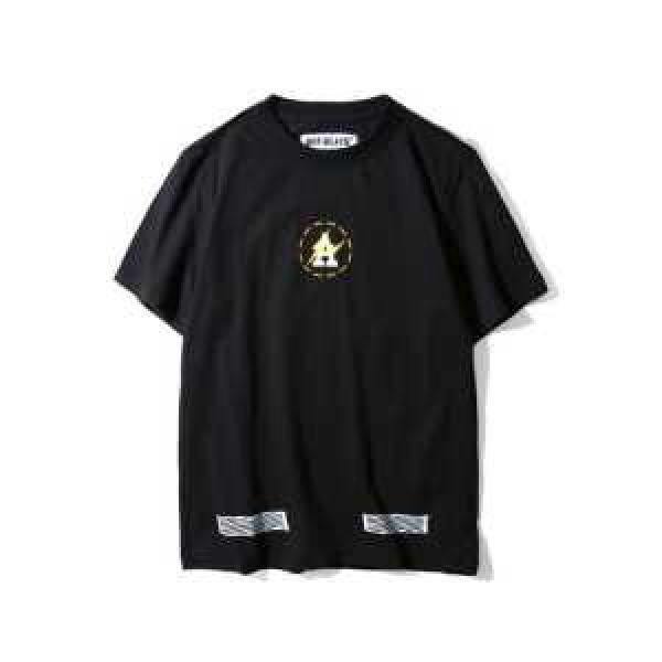 大絶賛！2026春夏 オフホワイト OFF-WHITE BLACK 半袖 3色可選 着心地満点