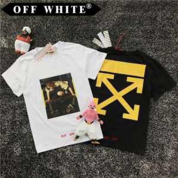 スタイリッシュな印象 2026 2色可選 オフホワイト OFF-WHITE 半袖Tシャツ