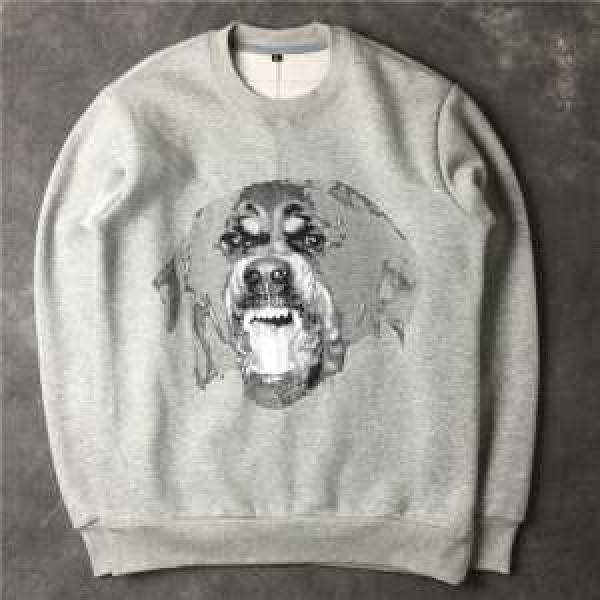 ムダな装飾を排したデザイン GIVENCHY プルオーバーパーカー 2026春夏 犬の頭図案 適度な厚み