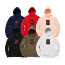 4色可選 supreme x Araki Rose プルオーバーパーカー 男女兼用 極上の着心地 17SS