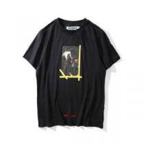 海外セレブ定番愛用 2026春夏 オフホワイト OFF-WHITE 半袖Tシャツ 2色可選 優しいフィット感