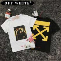 スタイリッシュな印象 2026 2色可選 オフホワイト OFF-WHITE 半袖Tシャツ
