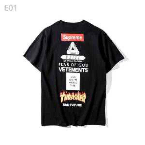  Supreme スタイルアップ効果 お得100%新品2026最新入荷半袖Tシャツ 3色可選