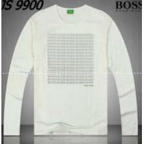 上品な印象にヒューゴボスコピー　快適な長袖Tシャツ ホワイト.　