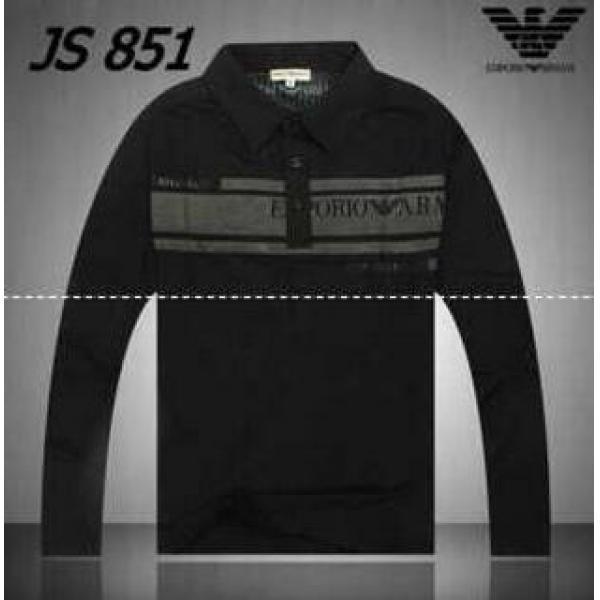 軽い素材感 ARMANI アルマーニコピー激安 相性が良い長袖ポロシャツ.