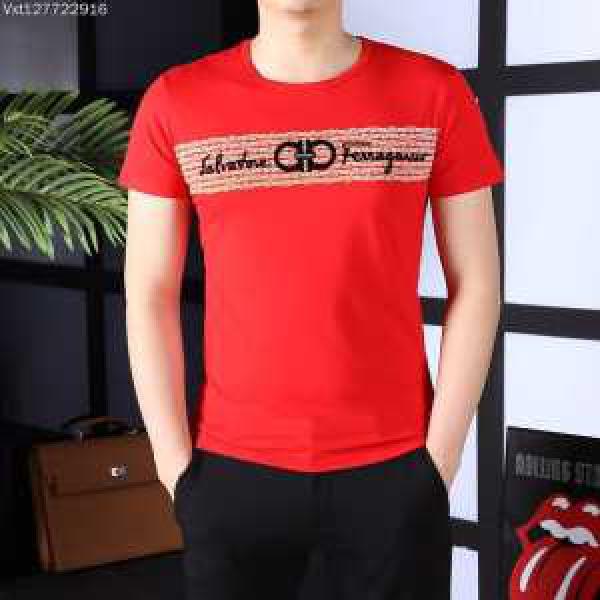 3色可選 フェラガモ FERRAGAMO 半袖Tシャツ 2026春夏 モデル大絶賛?
