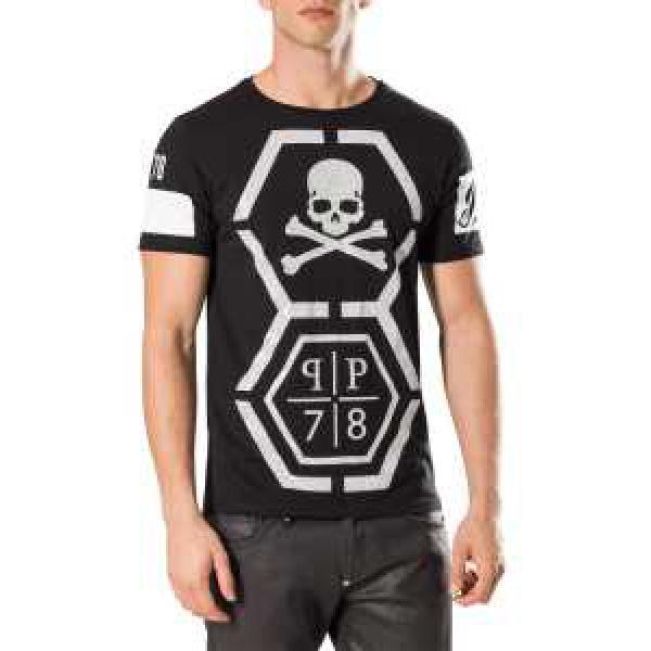 半袖Tシャツ 2色可選 2026春夏 上品上質 フィリッププレイン PHILIPP PLEIN