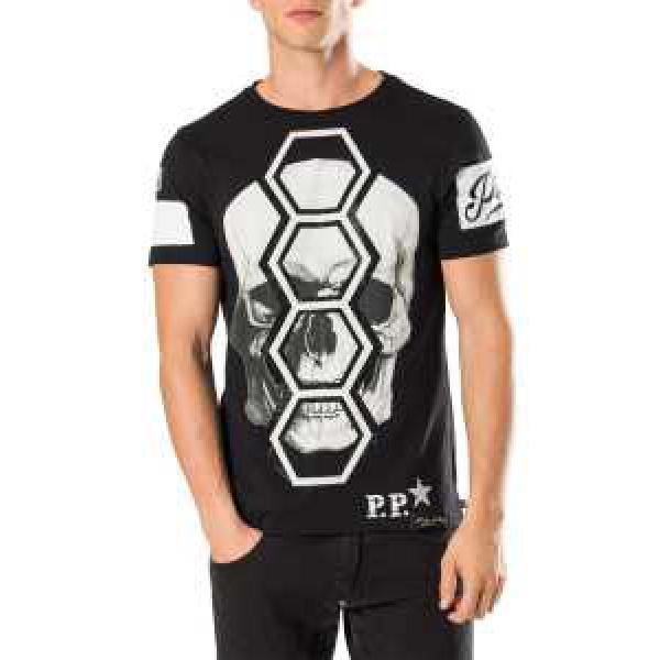 2色可選 半袖Tシャツ 2026 爆買い格安  フィリッププレイン PHILIPP PLEIN