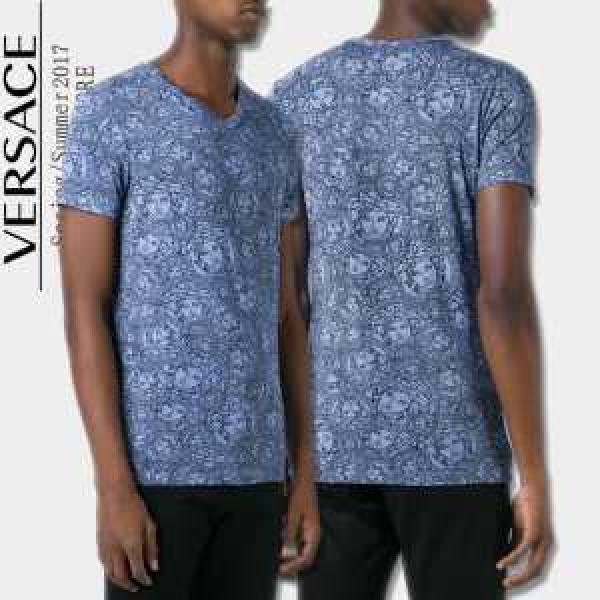 多色可選 17春夏 VERSACE ヴェルサーチ 極上の着心地 半袖Tシャツ