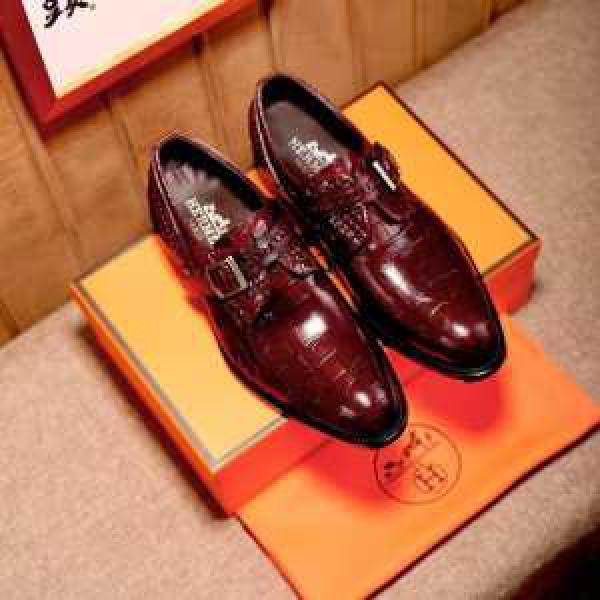 17SS エルメス HERMES 超人気専門店 お買い得品 ビジネスシューズ 2色可選 海外セレブ定番愛用