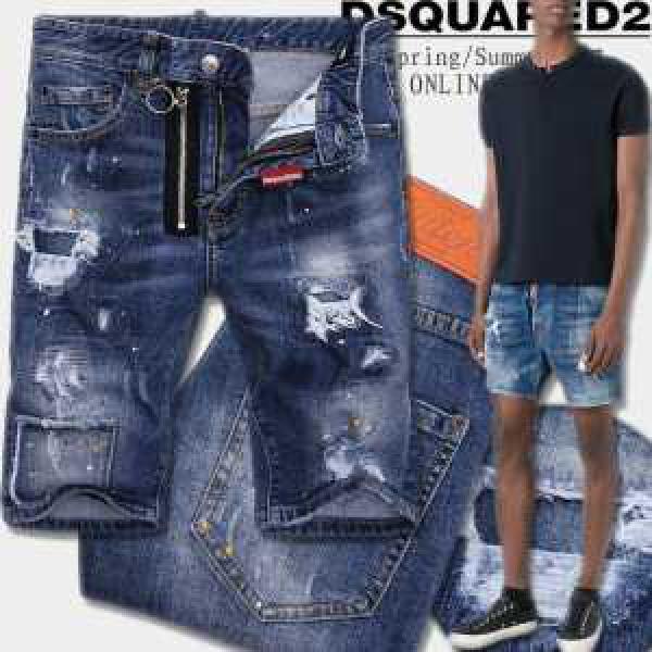 最安値！2025春夏  ディースクエアード DSQUARED2 ショートパンツ ダメージデニム 美脚 .美尻効果