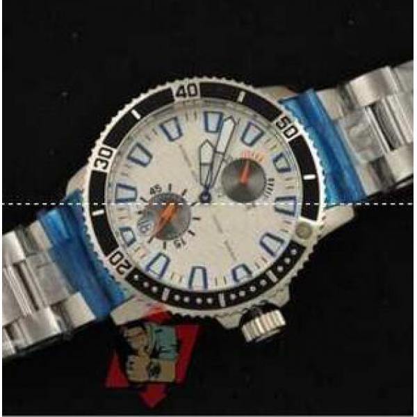 回転ベゼル Ulysse Nardin ユリスナルダン マリーンダイバー 男性用  チタン自動巻き腕時計 263-90-7M 91 42.7ミリのケースサイズ.183.