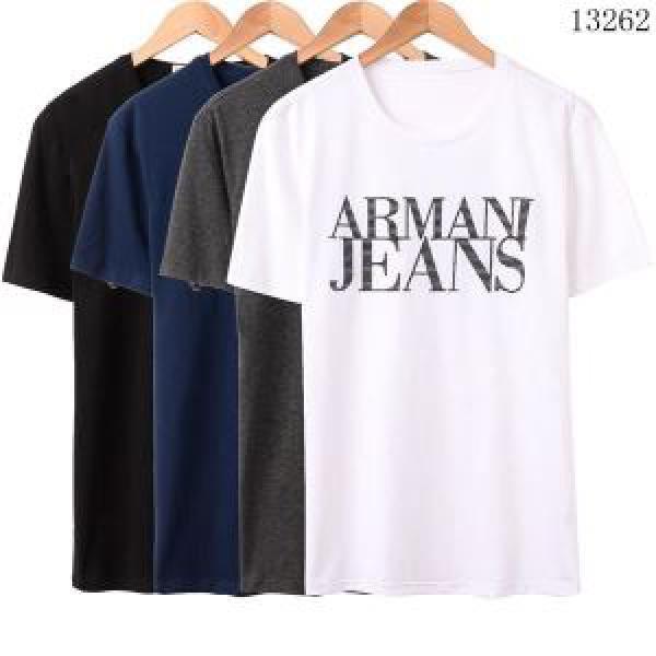 半袖Tシャツ 2026 アルマーニ ARMANI 頑丈な素材 4色可選 お買い得大人気