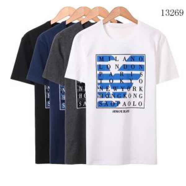 アルマーニ ARMANI 2026春夏 超激得安い 半袖Tシャツ 4色可選 肌に馴染みやすい
