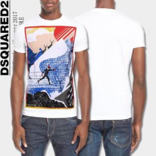 2026 DSQUARED2 ディースクエアード モデル大絶賛? 半袖Tシャツ 4色可選 カジュアル