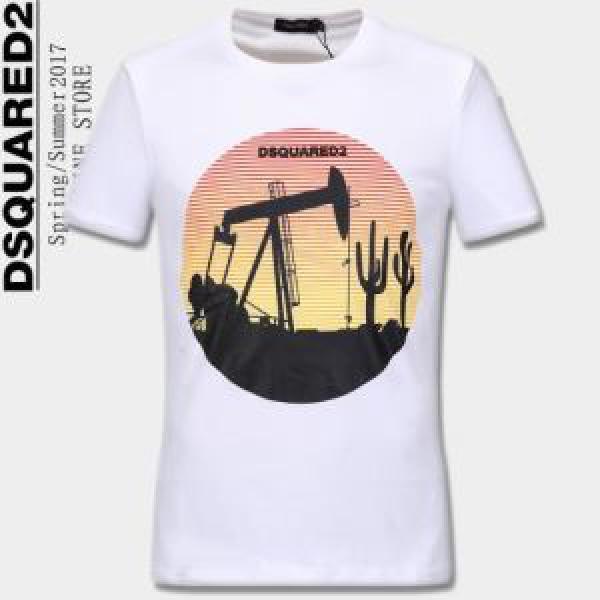 半袖Tシャツ 2色可選 2026春夏 大人の個性を。DSQUARED2 ディースクエアード セレブ風
