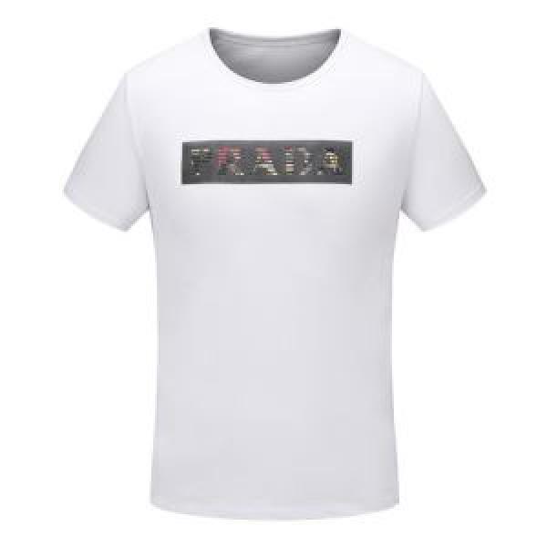 17春夏 2色可選 【新アイテム】 PRADA プラダ 半袖Tシャツ カッコいい印象を付ける