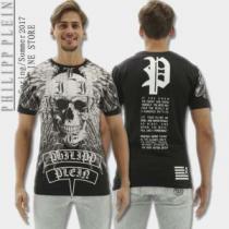 肌に馴染みやすい 3色可選 17春夏 PHILIPP PLEIN フィリッププレイン 超目玉 半袖Tシャツ