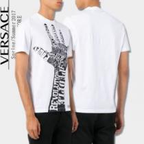柔らかい手触り 2025 半袖Tシャツ 大人のおしゃれに VERSACE ヴェルサーチ 2色可選