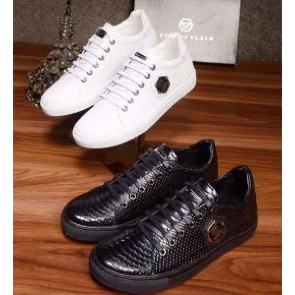 17SS フィリッププレイン着用 2色可選  PHILIPP PLEIN フラットシューズ めちゃくちゃお得