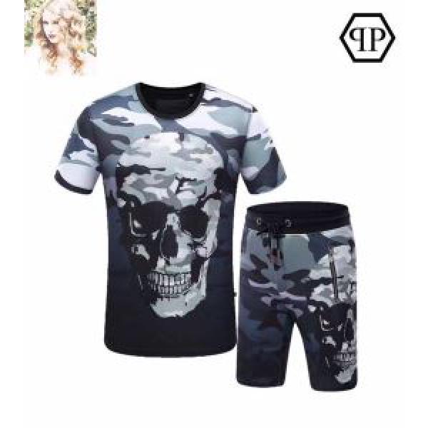 フィリッププレイン驚きの破格値2026 PHILIPP PLEIN 半袖上下セット 2色可選