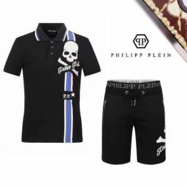 存在感◎半袖 上下セット 3色可選 2026春夏 フィリッププレイン PHILIPP PLEIN