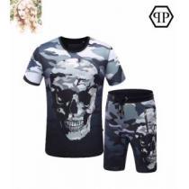 フィリッププレイン驚きの破格値2026 PHILIPP PLEIN 半袖上下セット 2色可選