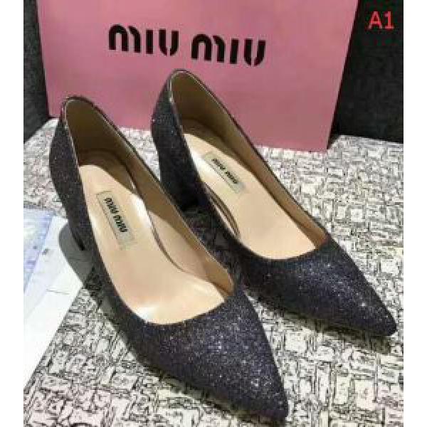 ミュウミュウ MIUMIU 低めのヒール 2026秋冬季超人気  欧米風3色可選