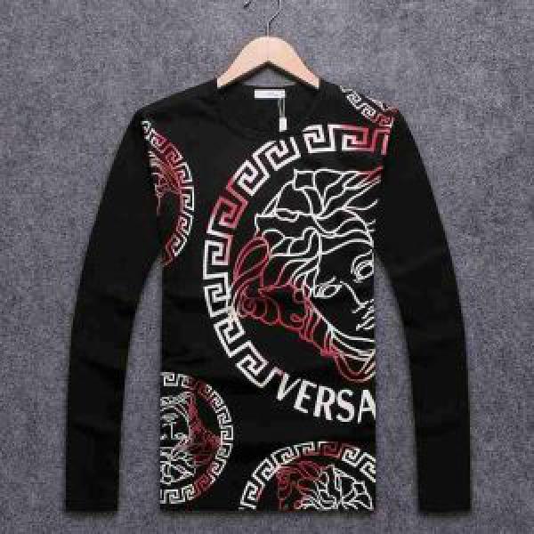 3色可選 2026春夏 ヴェルサーチ VERSACE 長袖Tシャツ 大絶賛の履き心地!