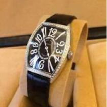 目を奪われるフランクミュラー FRANCK MULLER　 三次元曲線のトノーカーベックス ダイヤ  クロコレザー レディース 腕時計1752 QZ D RELIEF.212.